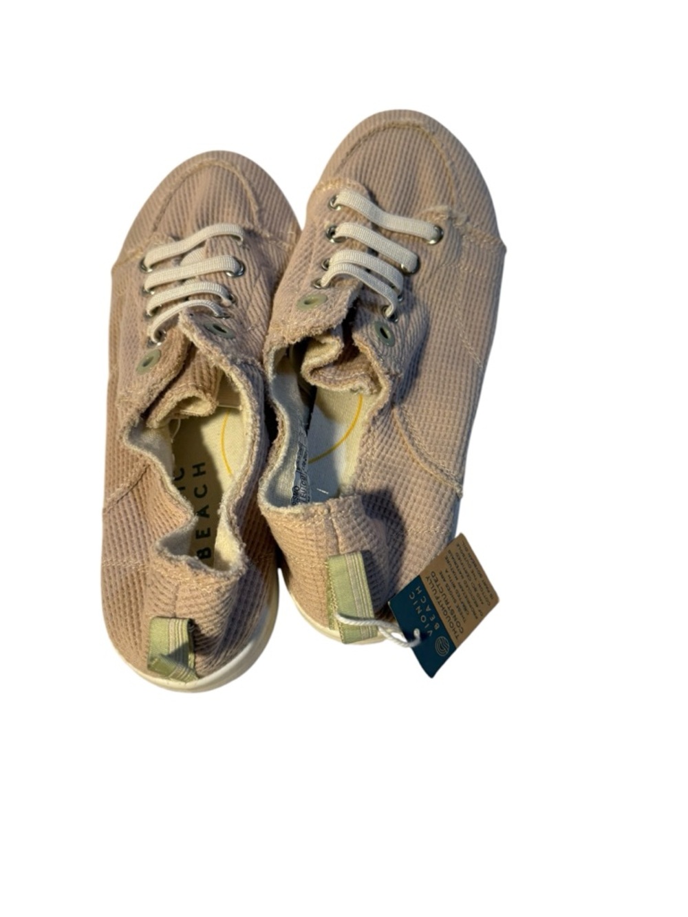 Vionic Beach light Pink Tan Canvas Slip-On Sneakers